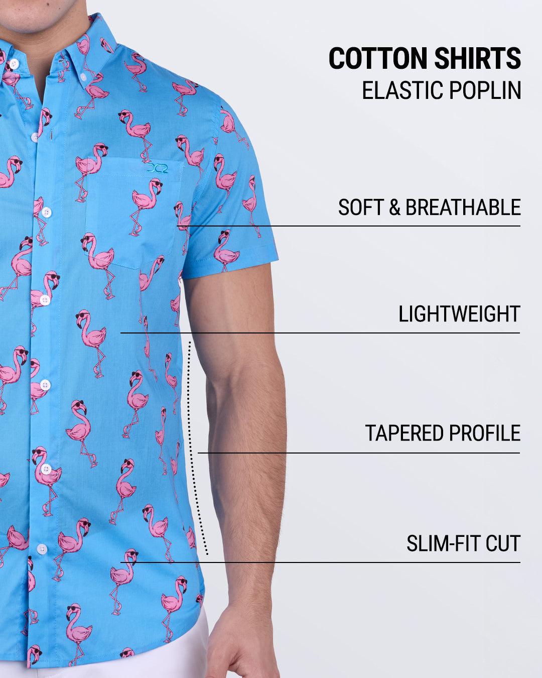 PINK FLAMINGOS - Cotton Shirt | DC2