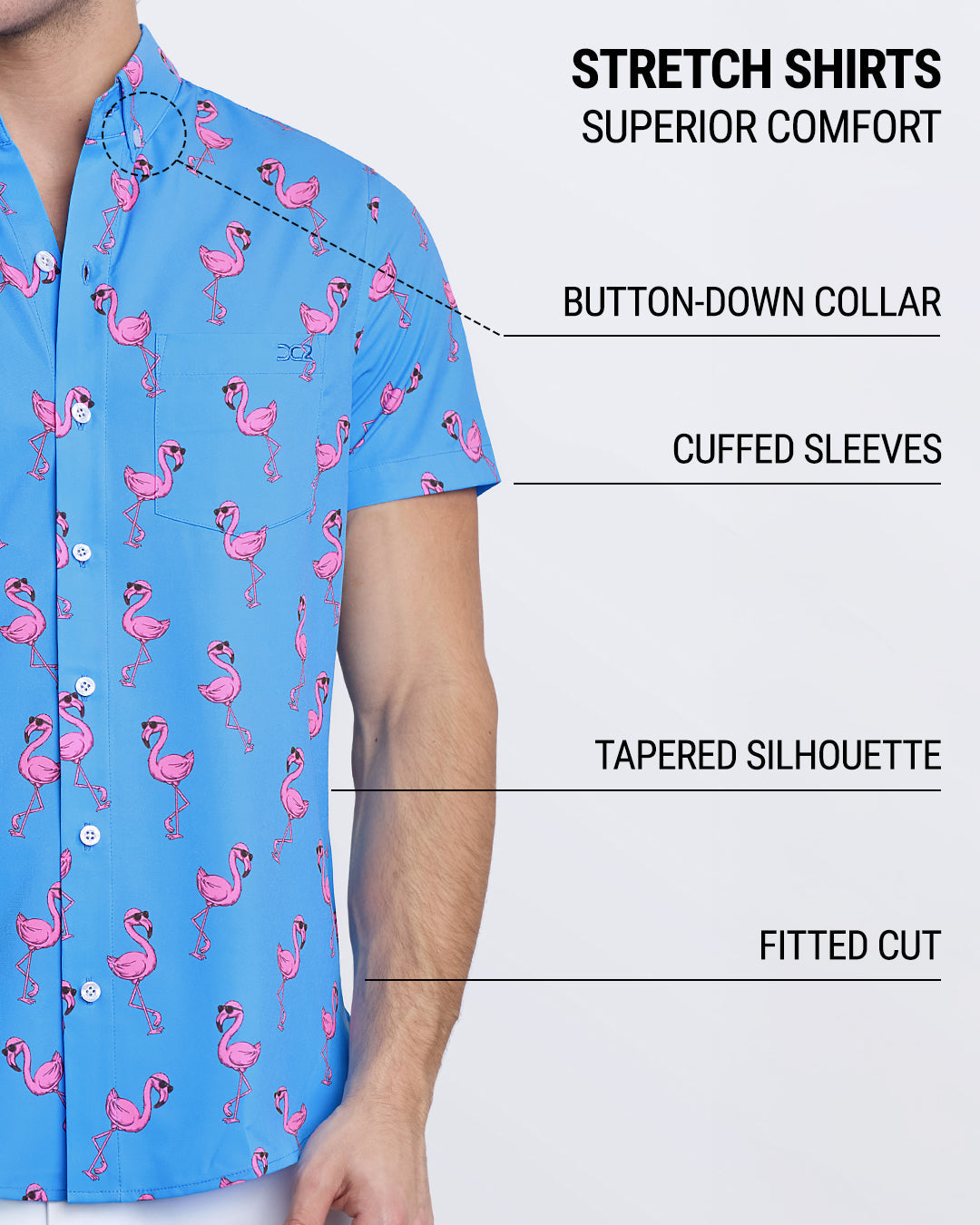 PINK FLAMINGOS - Stretch Shirt | DC2