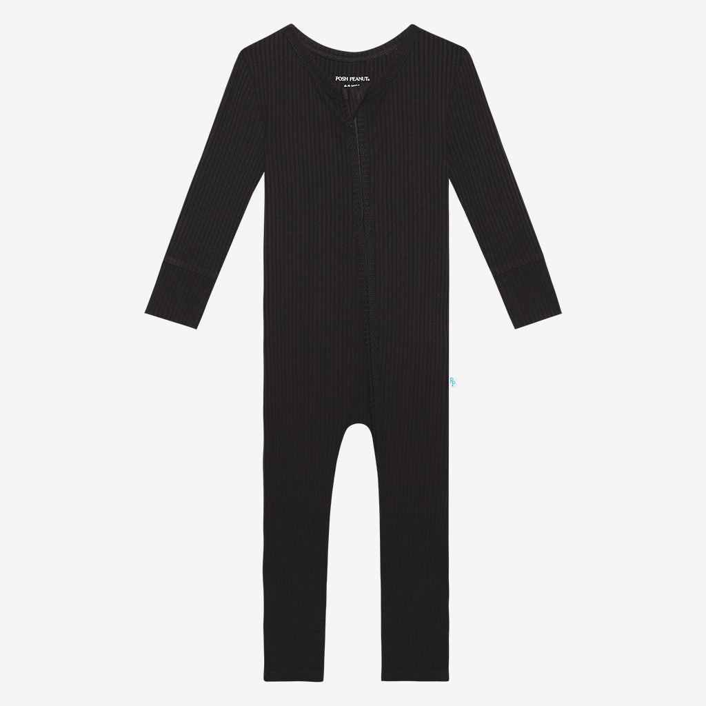 Black Ribbed Convertible One Piece
