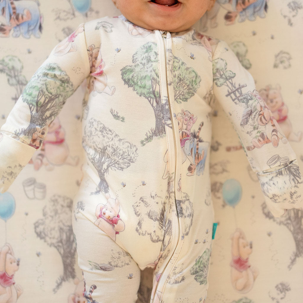 Disney Hundred Acre Wood Footie Zippered One Piece