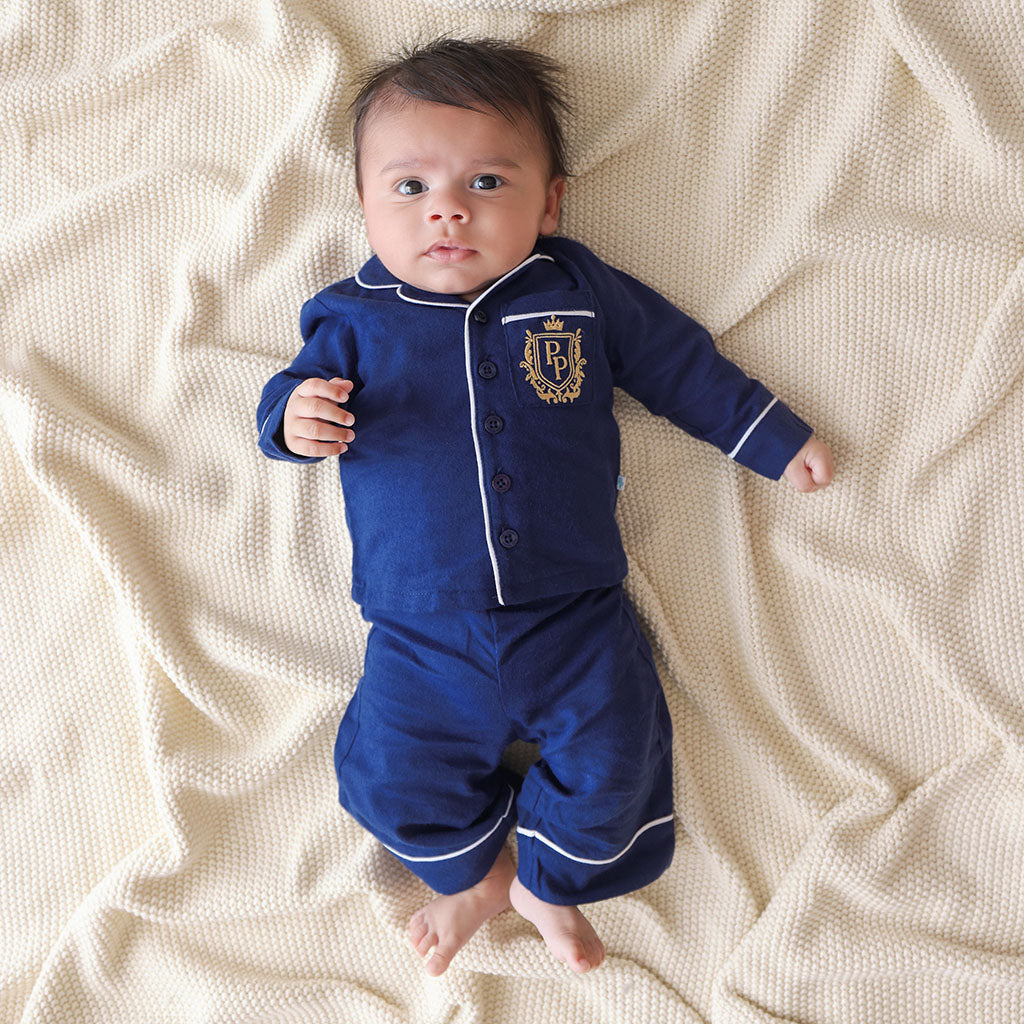 Navy Flannelette Luxe Pajama Set