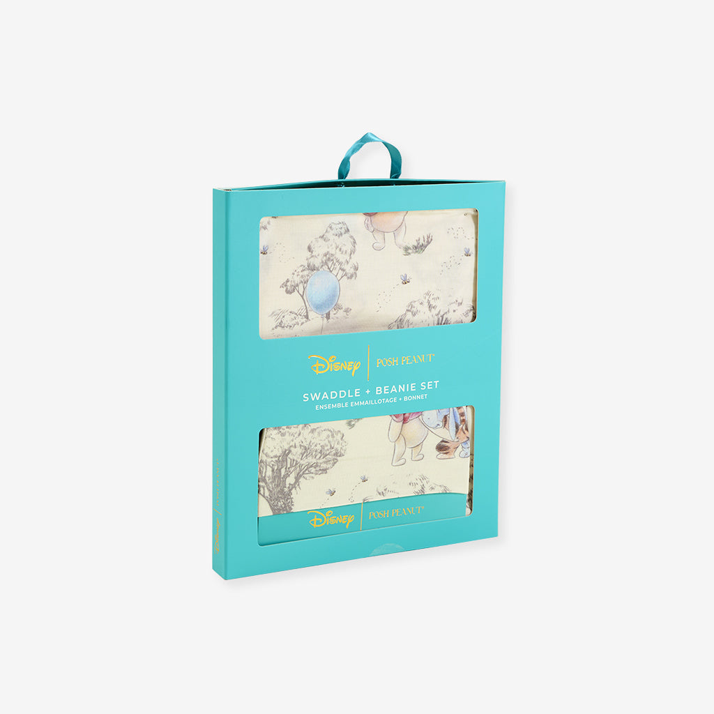 Disney Hundred Acre Wood Swaddle Beanie Set