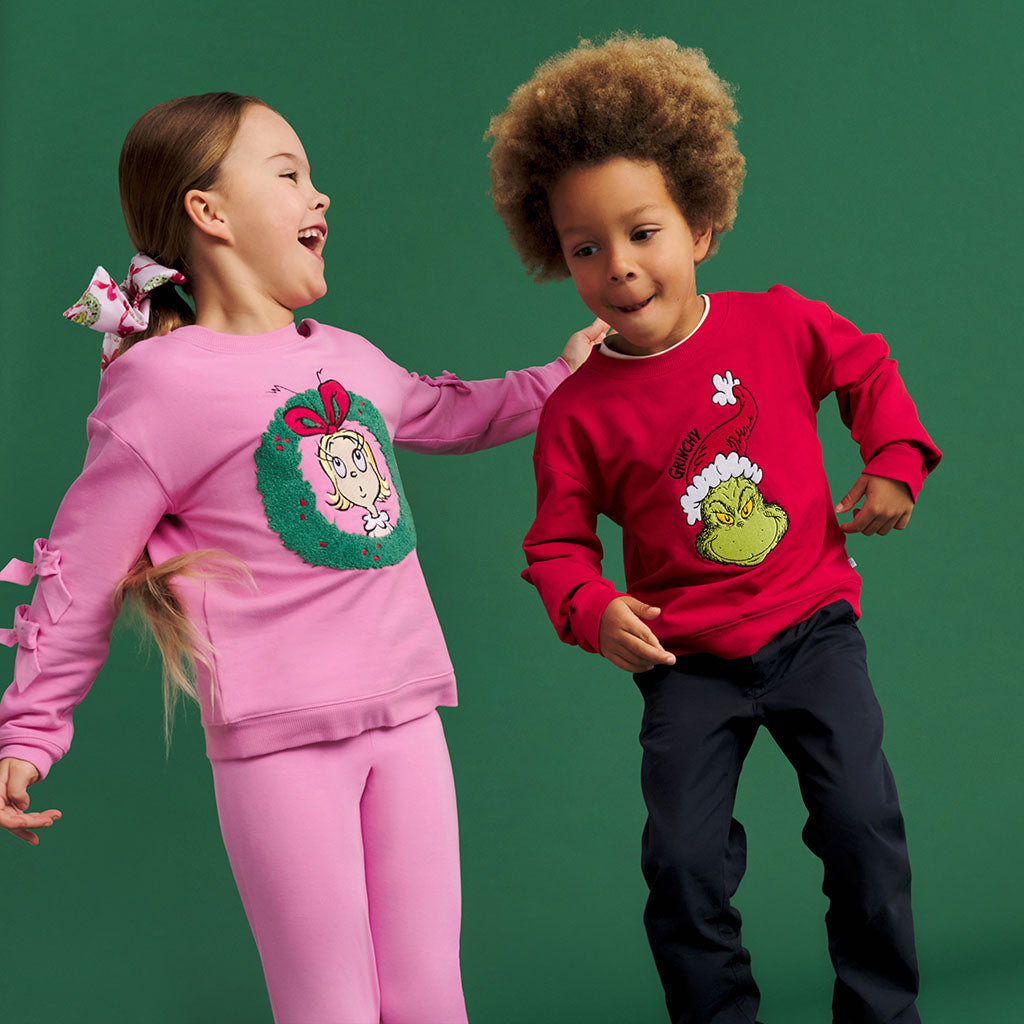 Dr. Seuss Holiday Grinch Fleece Pullover Sweatshirt