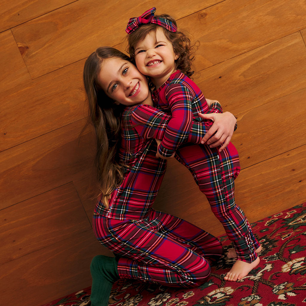 Red Tartan Plaid Classic Pajama Set
