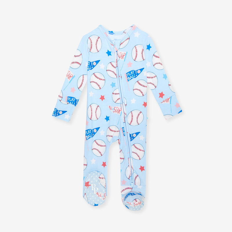 Play Ball Footie Zippered One Piece