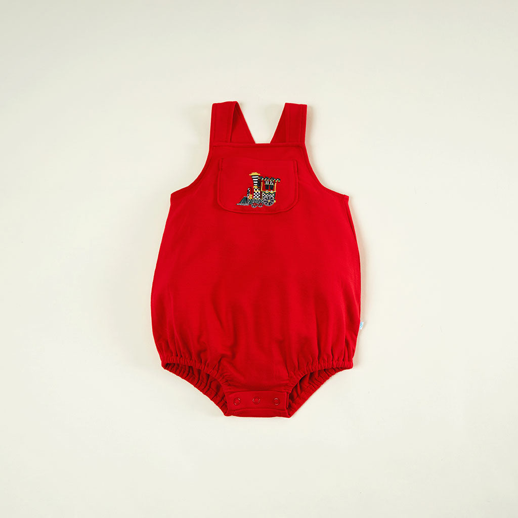 MacKenzie-Childs Train Bodysuit French Terry Overall Set