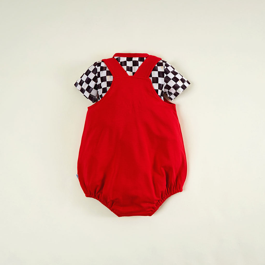 MacKenzie-Childs Train Bodysuit French Terry Overall Set