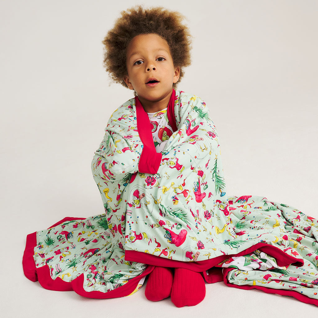 Dr. Seuss Grinchmas Ornaments & Stealing Christmas Luxe Patoo® Blanket