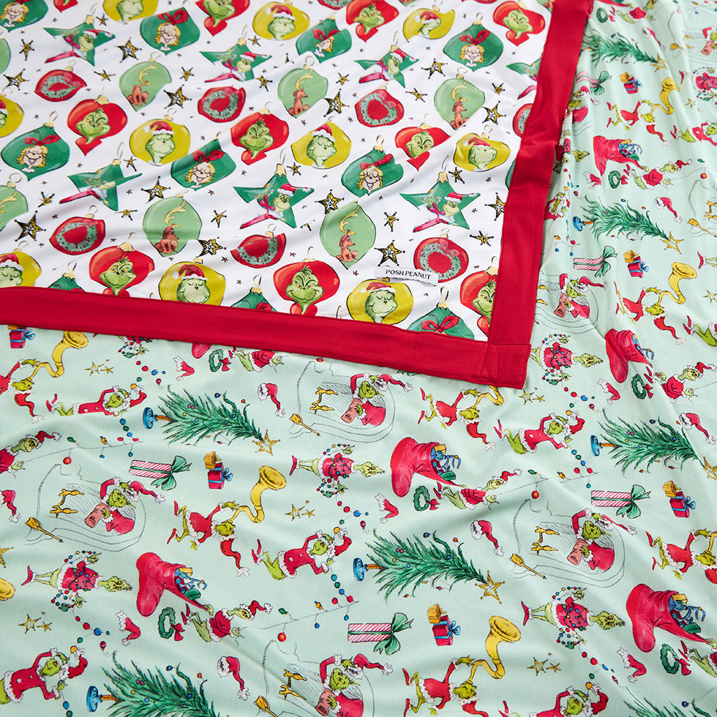 Dr. Seuss Grinchmas Ornaments & Stealing Christmas Luxe Patoo® Blanket