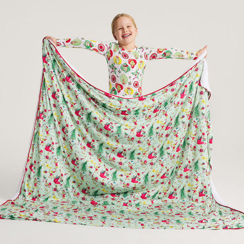 Dr. Seuss Stealing Christmas Luxe Plush Patoo® Blanket