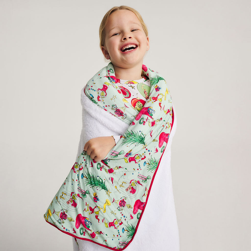 Dr. Seuss Stealing Christmas Luxe Plush Patoo® Blanket