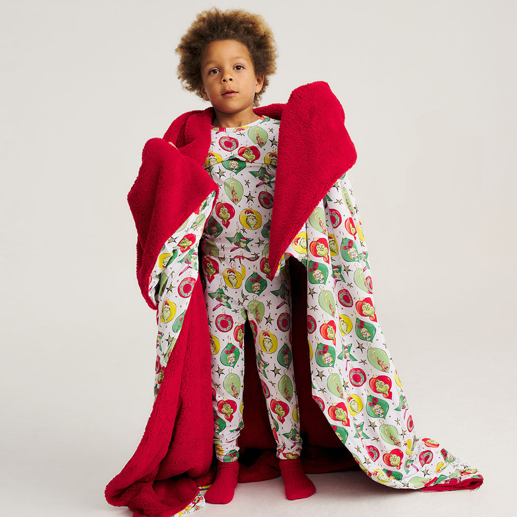 Dr. Seuss Grinchmas Ornaments Luxe Plush Patoo® Blanket