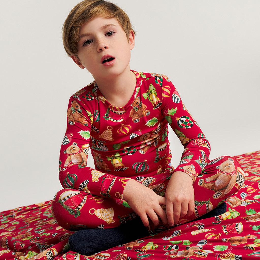 MacKenzie-Childs Holiday Toys Luxe Plush Patoo® Blanket