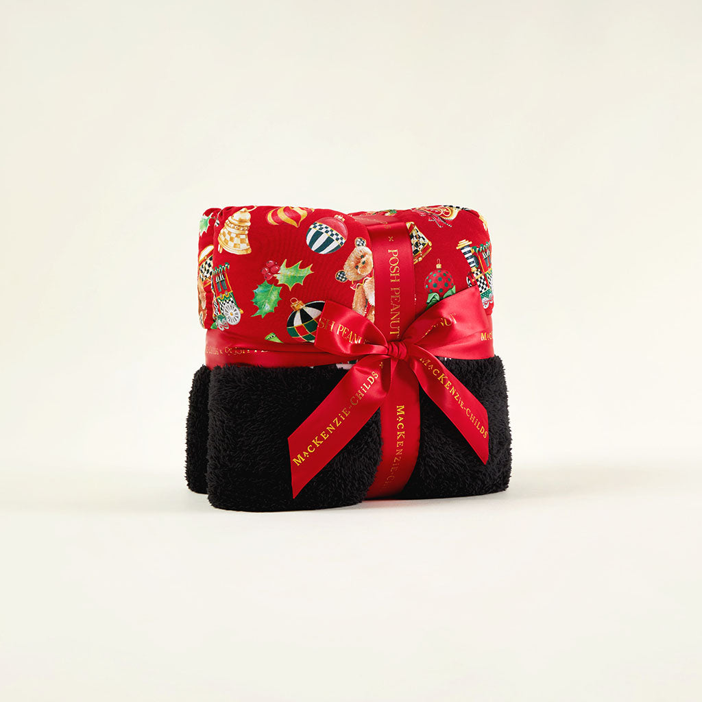 MacKenzie-Childs Holiday Toys Luxe Plush Patoo® Blanket