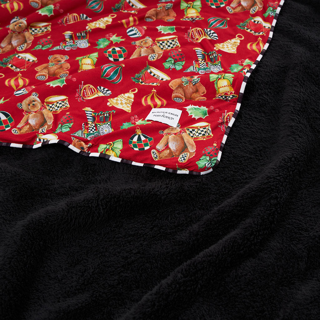 MacKenzie-Childs Holiday Toys Luxe Plush Patoo® Blanket