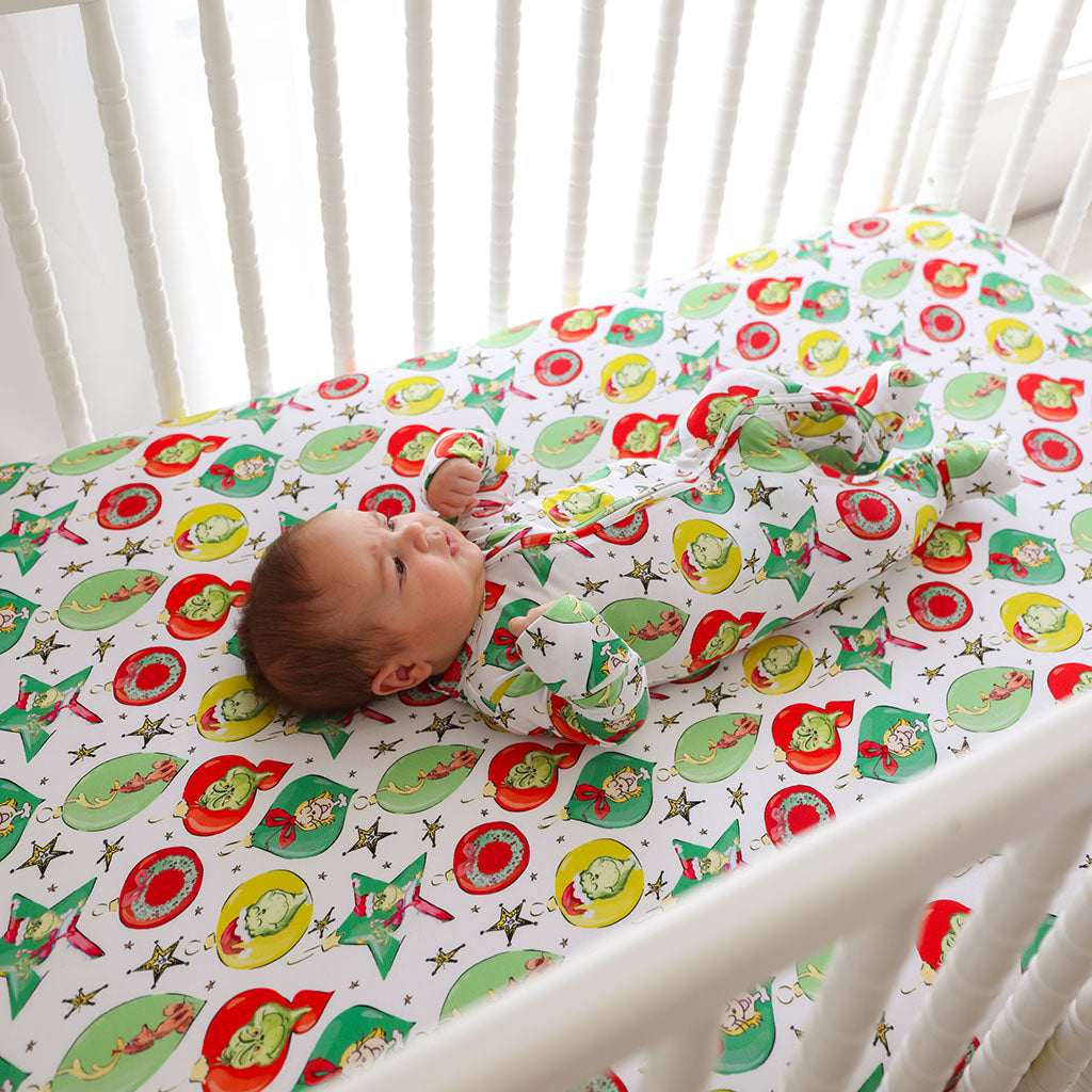 Dr. Seuss Grinchmas Ornaments Crib Sheet