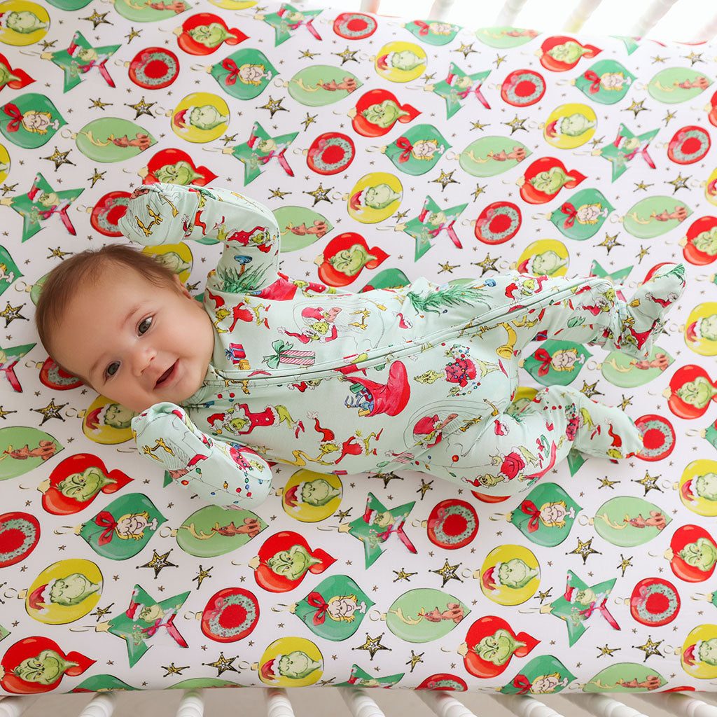 Dr. Seuss Stealing Christmas Footie Zippered One Piece