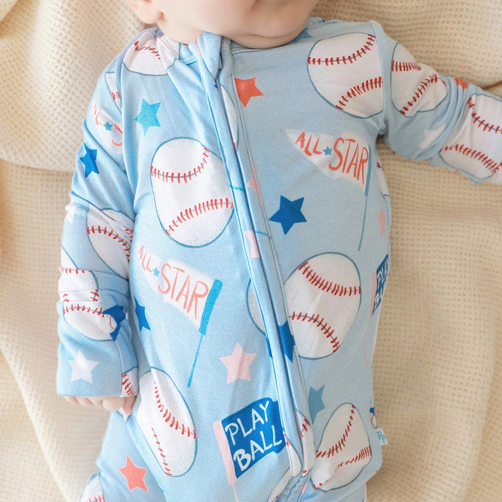 Play Ball Footie Zippered One Piece