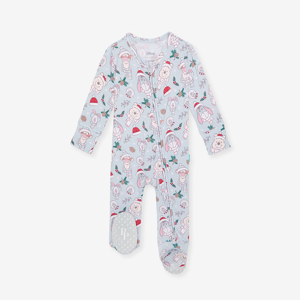 Disney Cozy Pooh & Friends Footie Zippered One Piece
