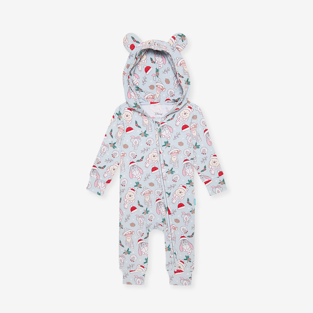 Disney Cozy Pooh & Friends French Terry Zippered Hooded Romper