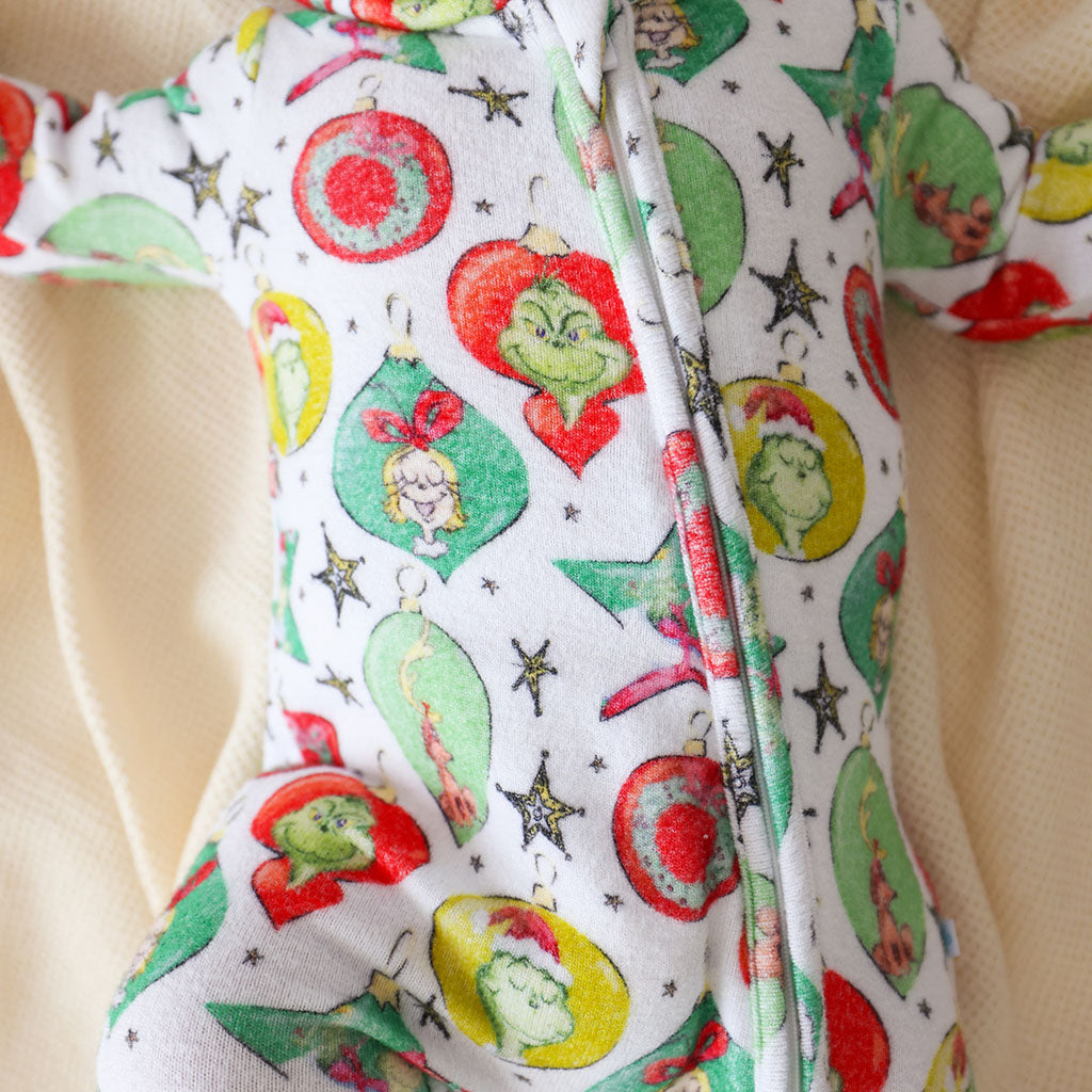 Dr. Seuss Grinchmas Ornaments Pacci™ Hooded Romper