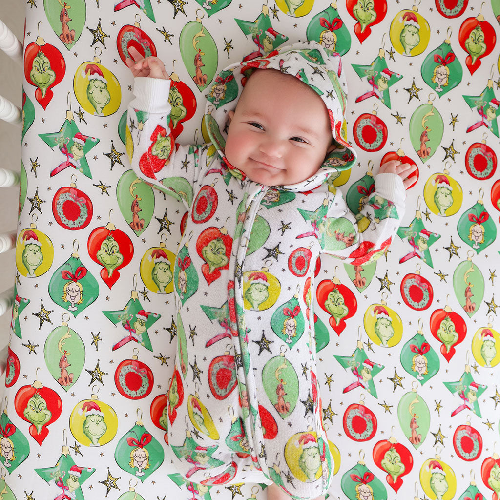 Dr. Seuss Grinchmas Ornaments Pacci™ Hooded Romper