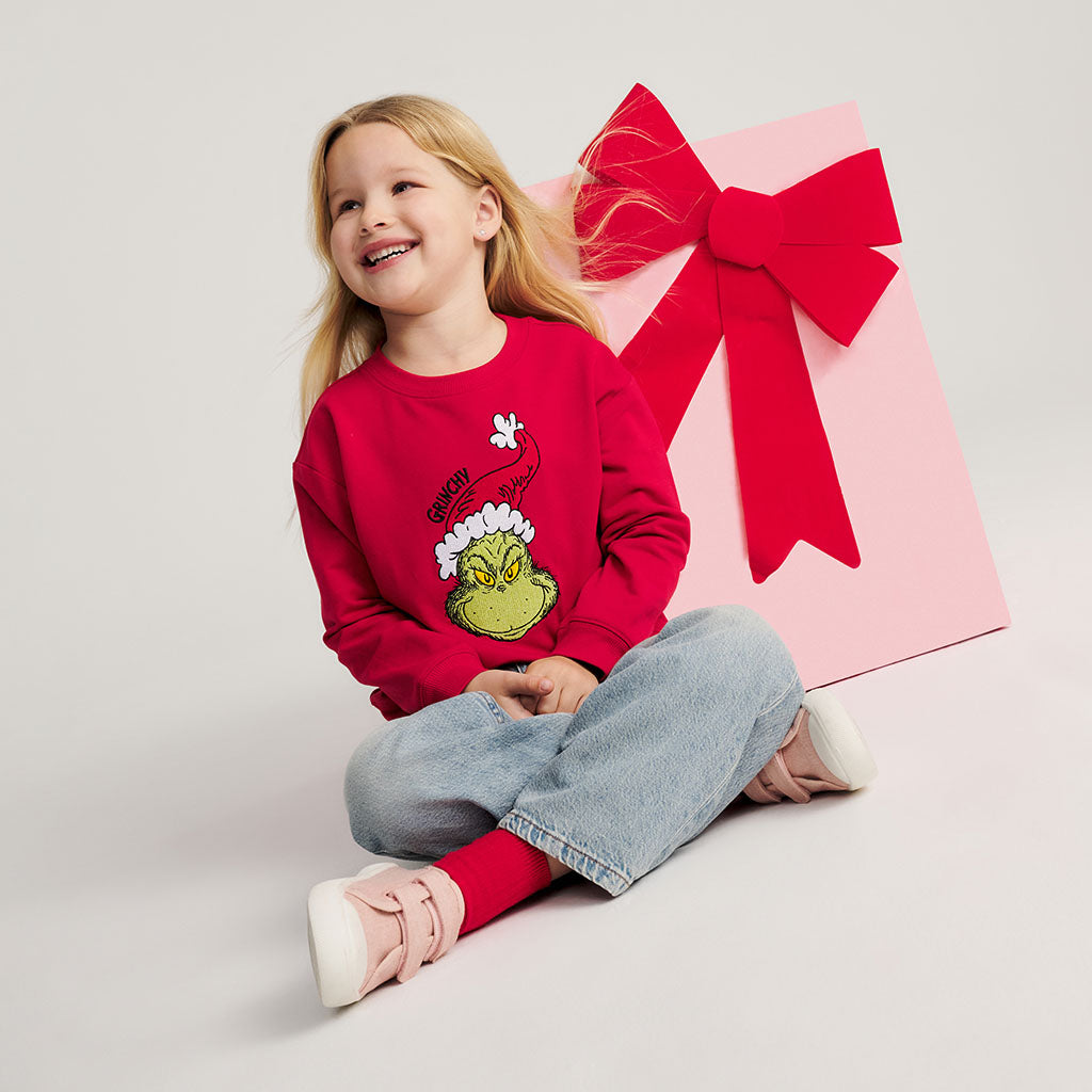 Dr. Seuss Holiday Grinch Fleece Pullover Sweatshirt