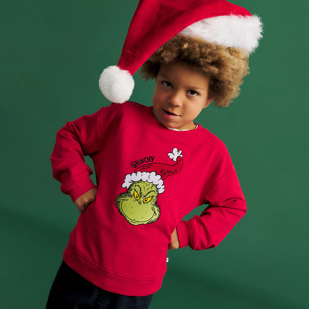 Dr. Seuss Holiday Grinch Fleece Pullover Sweatshirt