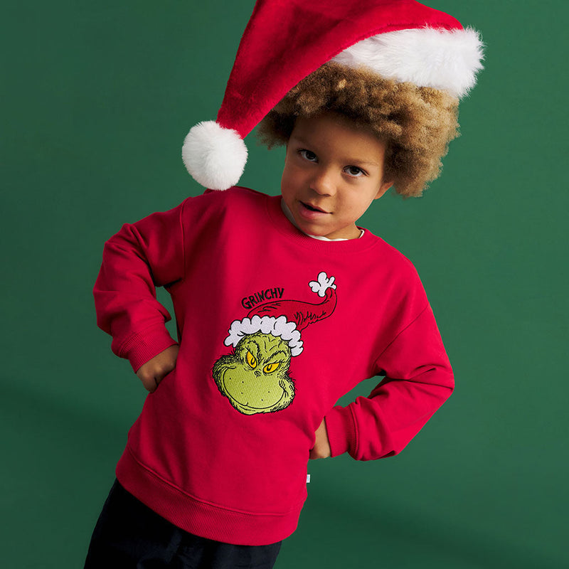 Dr. Seuss Holiday Grinch Fleece Pullover Sweatshirt
