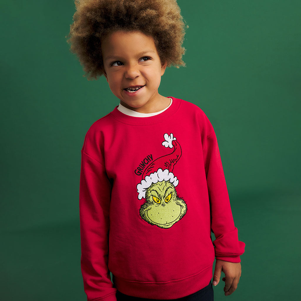Dr. Seuss Holiday Grinch Fleece Pullover Sweatshirt