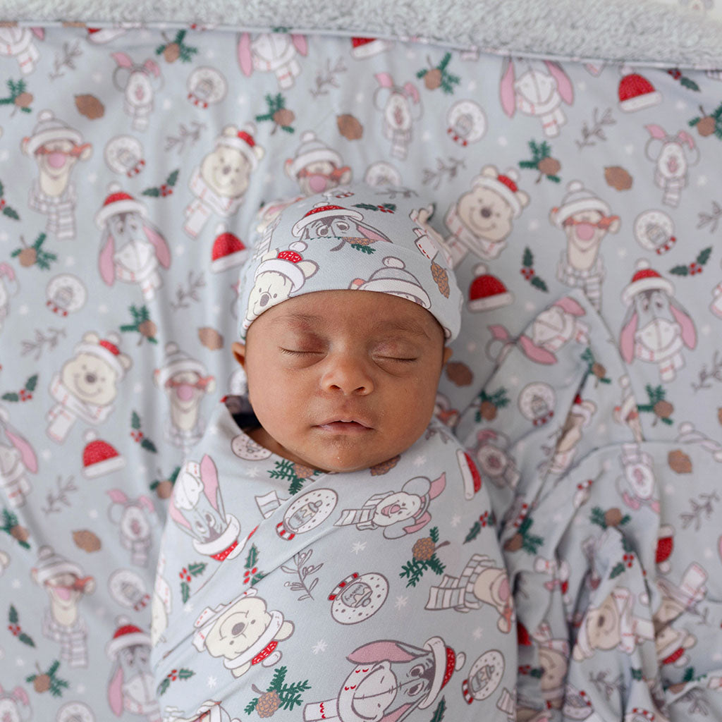 Disney Cozy Pooh & Friends Swaddle Beanie Set