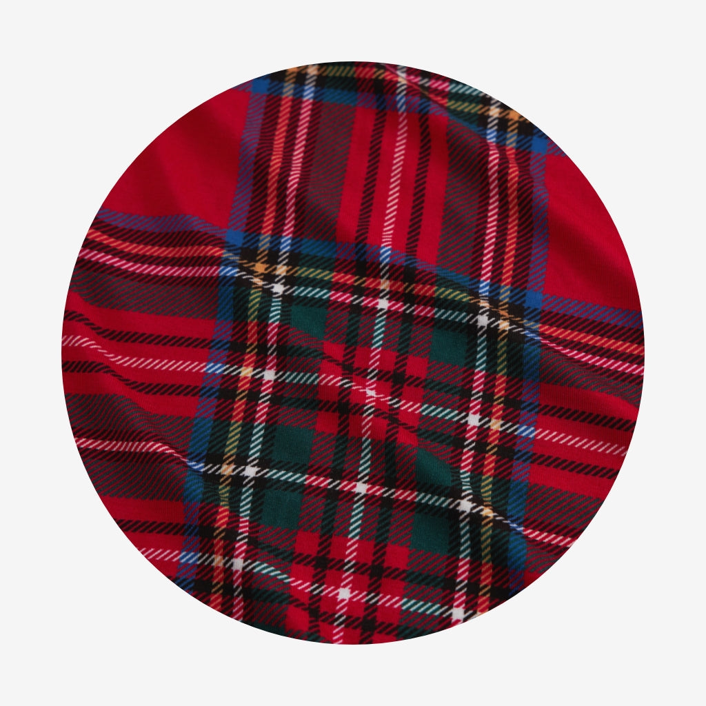 Red Tartan Plaid Classic Pajama Set