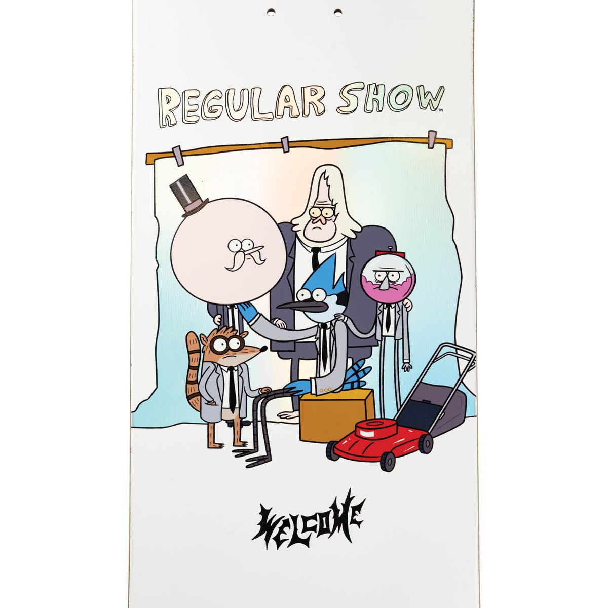 REGULAR SHOW X WELCOME - Group Portrait on Popsicle - White/Prism Foil - 8.5"