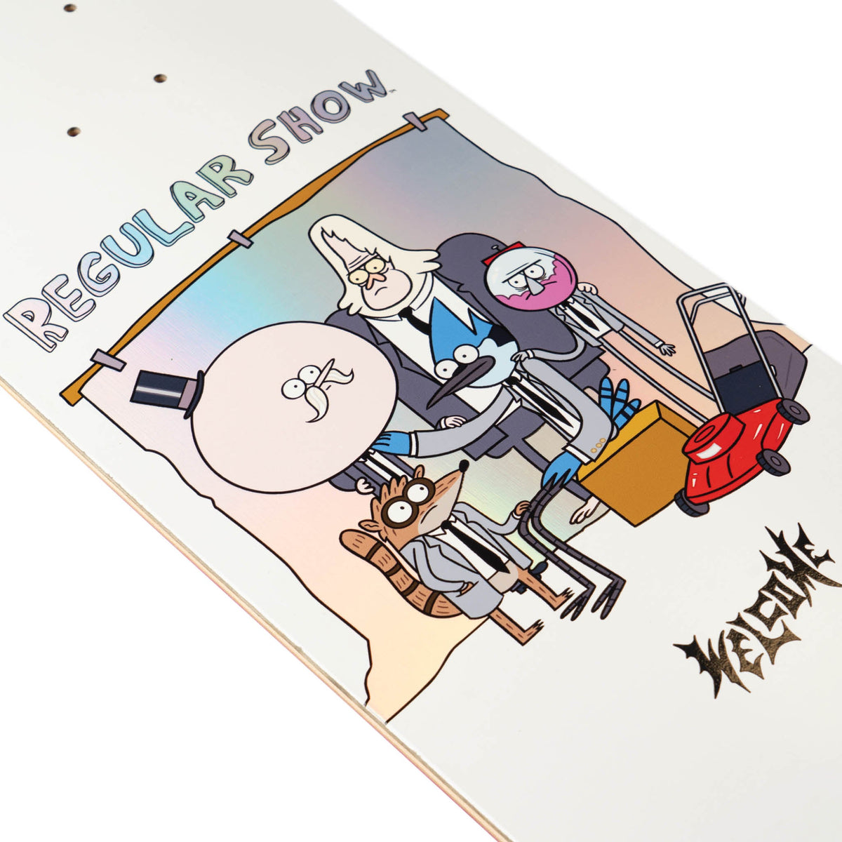 REGULAR SHOW X WELCOME - Group Portrait on Popsicle - White/Prism Foil - 8.5"