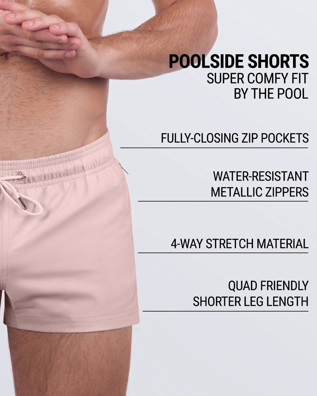 SKINNY DIP (FAIR/NAKED PINK) - Poolside Shorts | DC2
