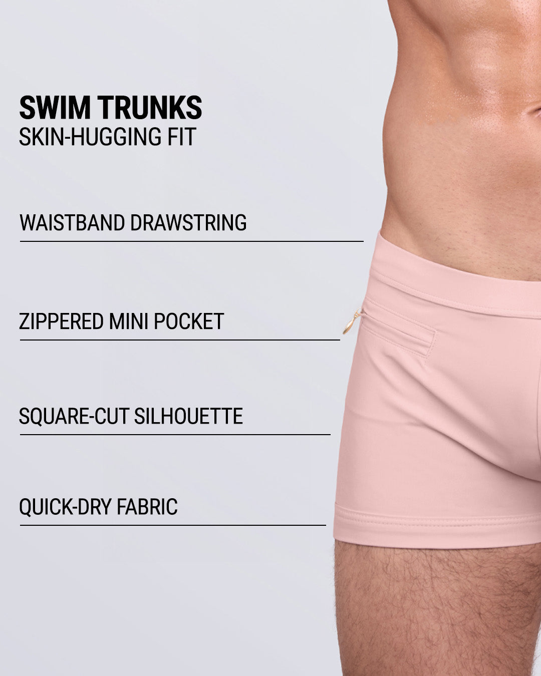 SKINNY DIP (FAIR/NAKED PINK) - Swim Trunks | DC2