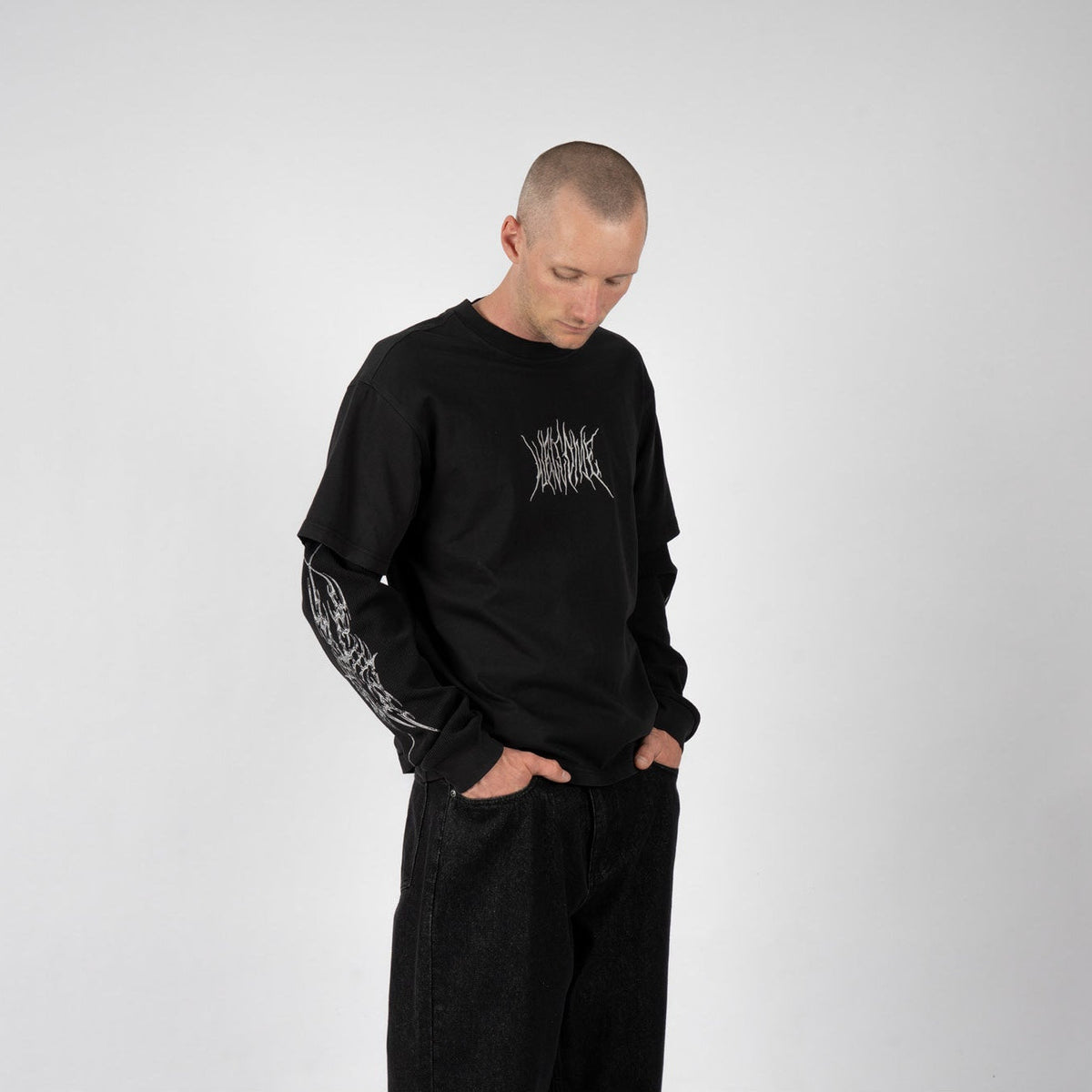 Caste Garment-Dyed Layered Knit