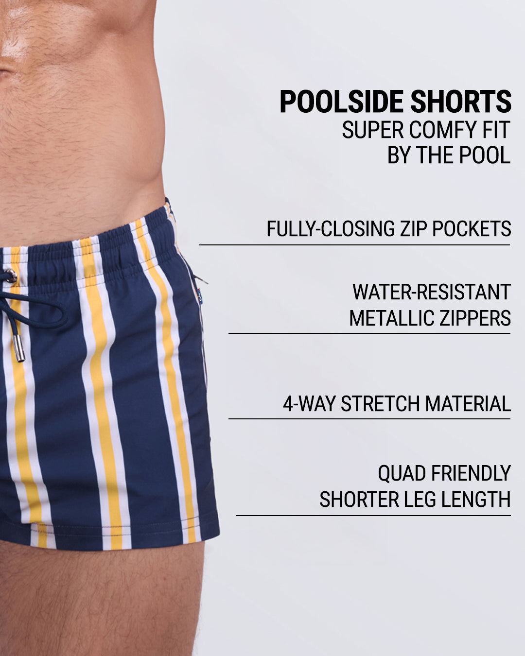 SUN CHASING STRIPES - Poolside Shorts | DC2