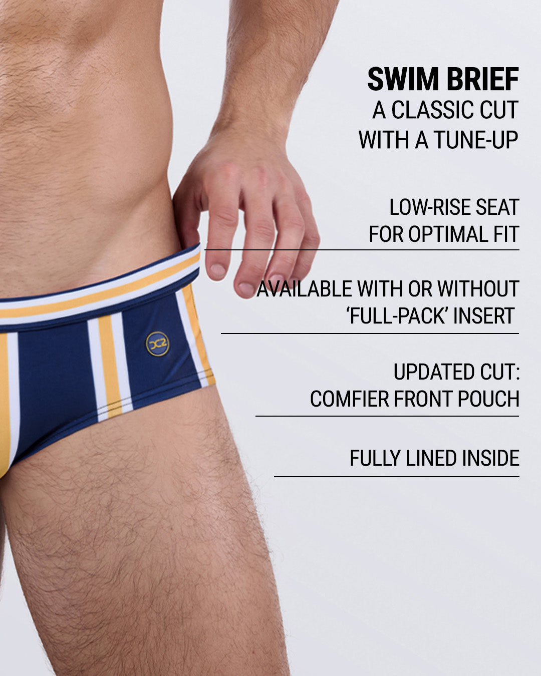 SUN CHASING STRIPES - Swim Brief | DC2