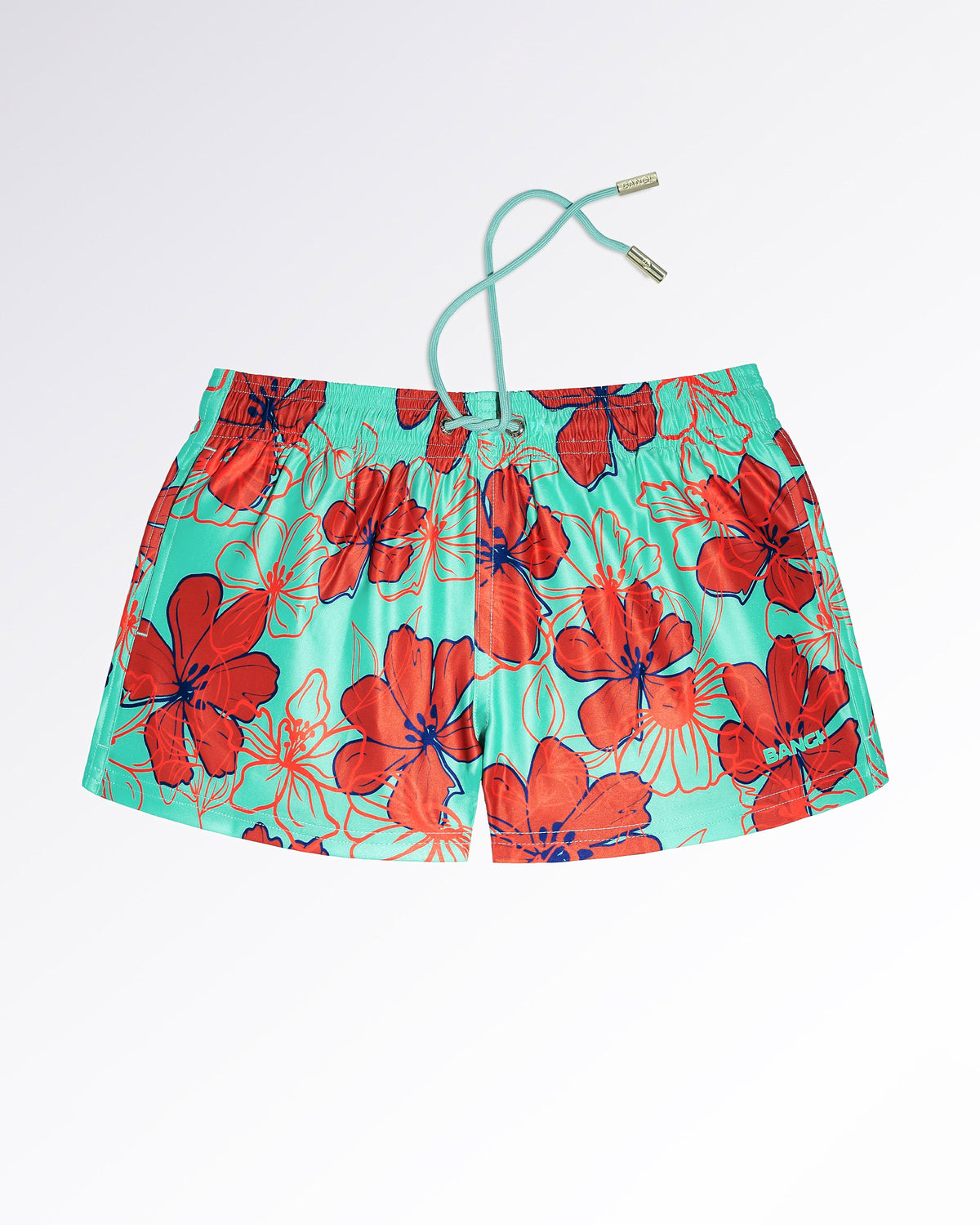 SURF FLOWERS (AQUA/RED) - Show Shorts