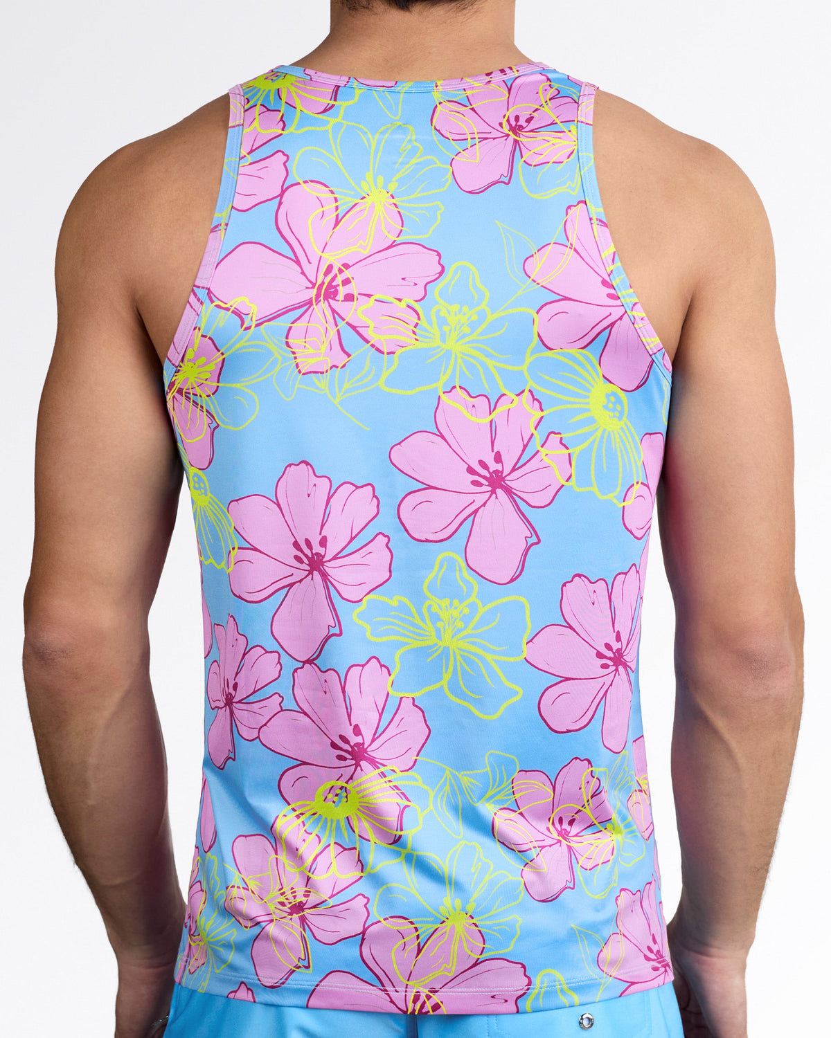 SURF FLOWERS (PINK/BLUE) - Tank Top
