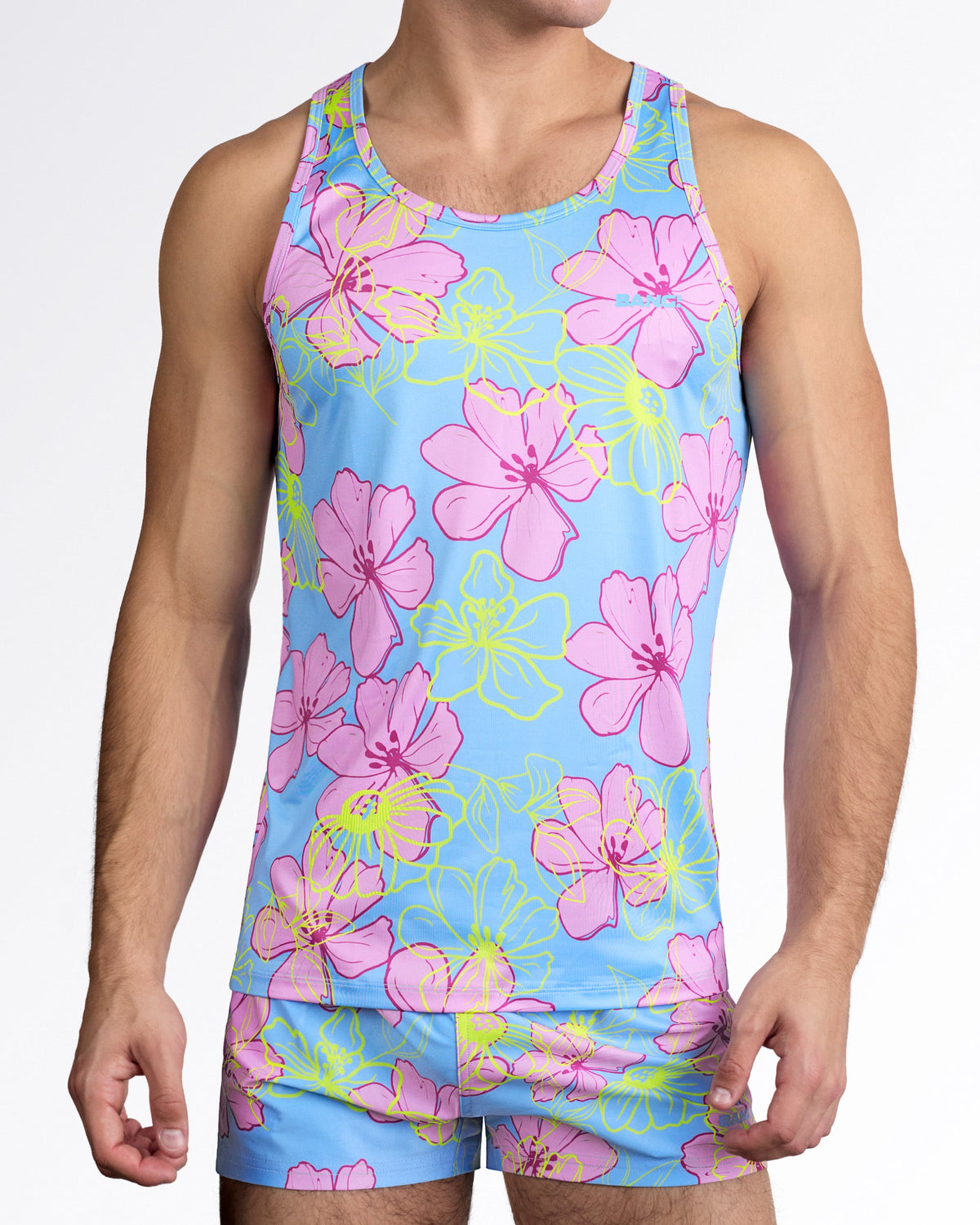 SURF FLOWERS (PINK/BLUE) - Tank Top
