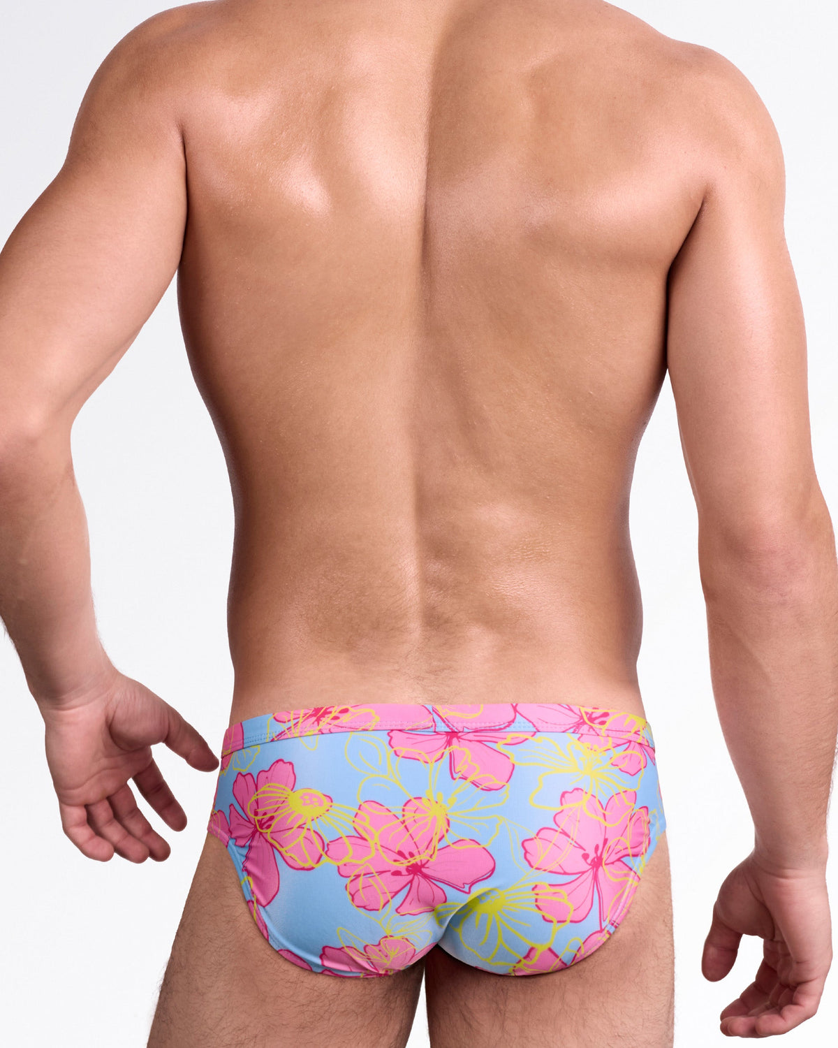 SURF FLOWERS (PINK/BLUE) - Swim Brief