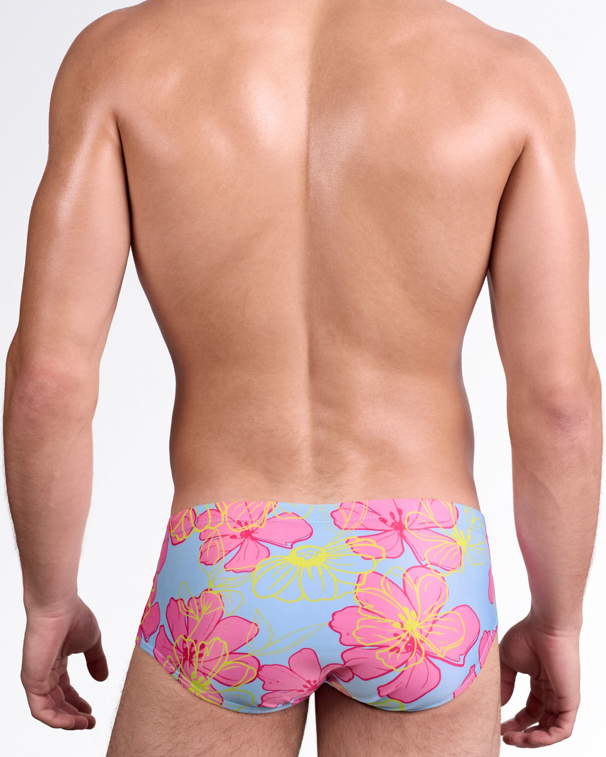 SURF FLOWERS (PINK/BLUE) - Swim Sunga