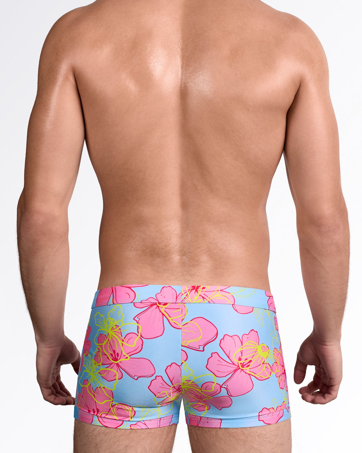 SURF FLOWERS (PINK/BLUE) - Swim Trunks
