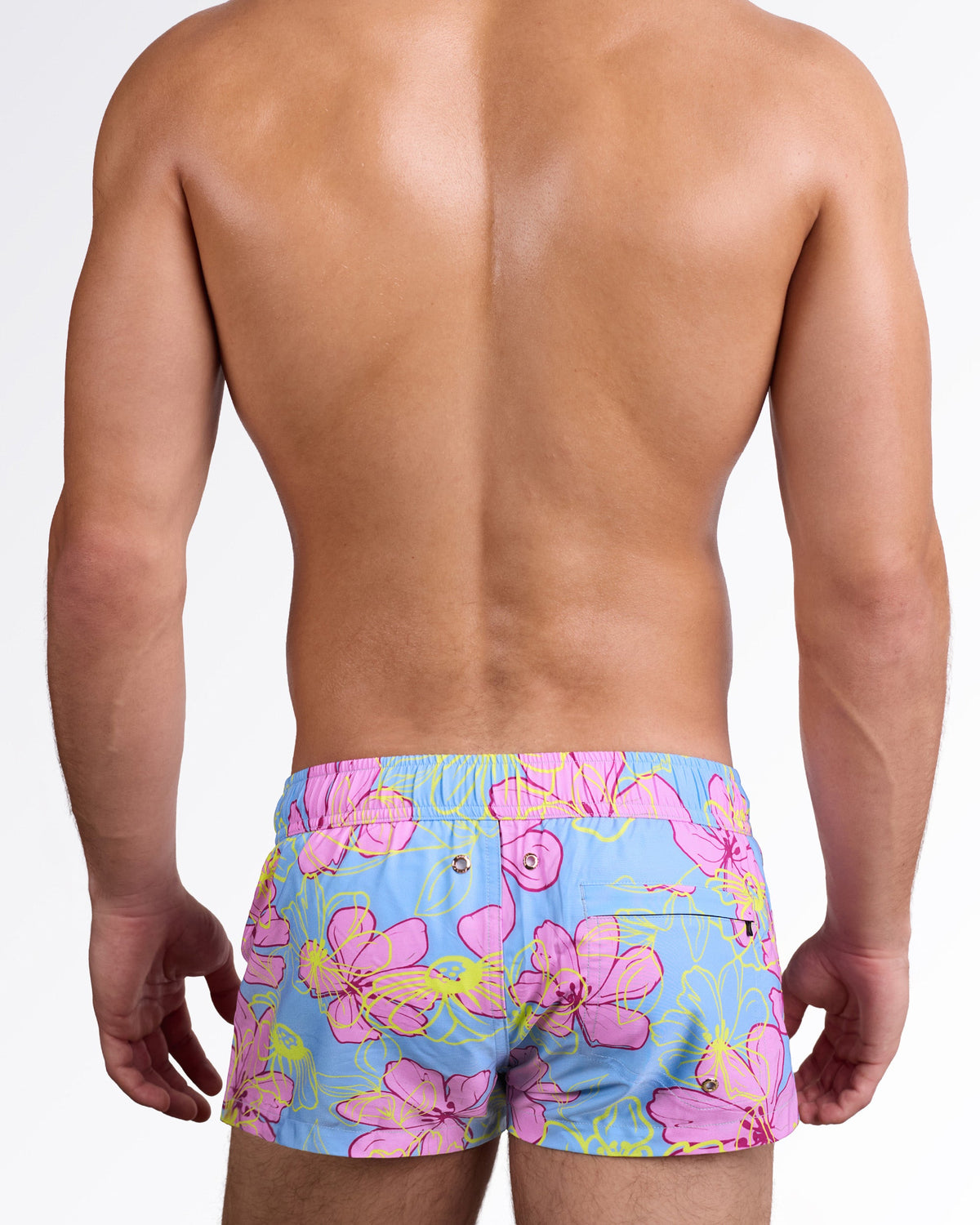 SURF FLOWERS (PINK/BLUE) - Mini Shorts