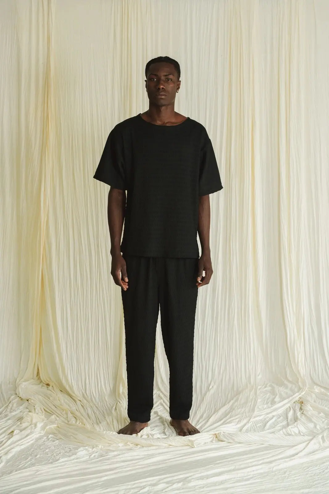 Aware Tee - Textured Crewless Top