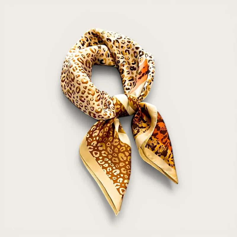 Beige Leopard Scarf