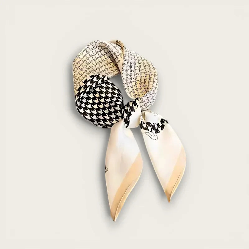 Beige Satin Scarf