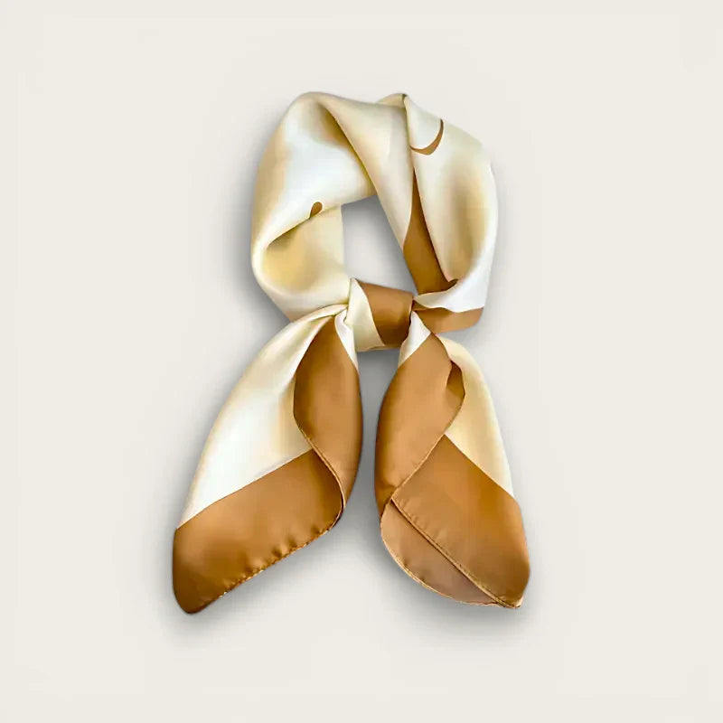 Beige Silk Scarf